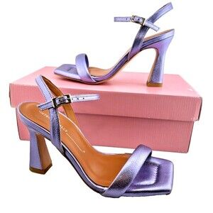 INTENTIONALLY BLANK Yuxta Leather Sandals Heels Women's EU 36 Grape Soda Purple